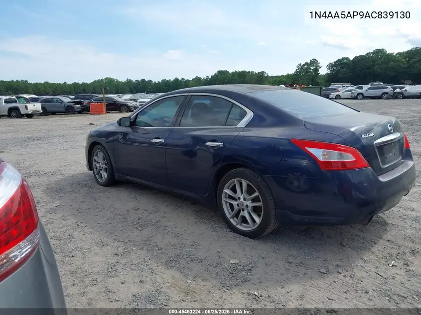 2010 Nissan Maxima 3.5 S VIN: 1N4AA5AP9AC839130 Lot: 45463224