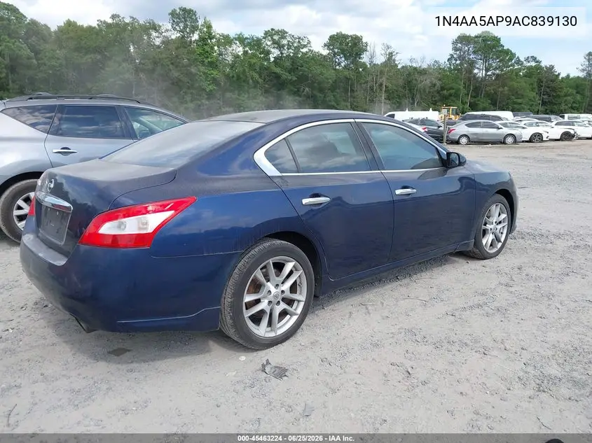 2010 Nissan Maxima 3.5 S VIN: 1N4AA5AP9AC839130 Lot: 45463224