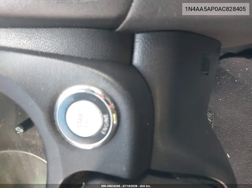 2010 Nissan Maxima 3.5 Sv VIN: 1N4AA5AP0AC828405 Lot: 45634246