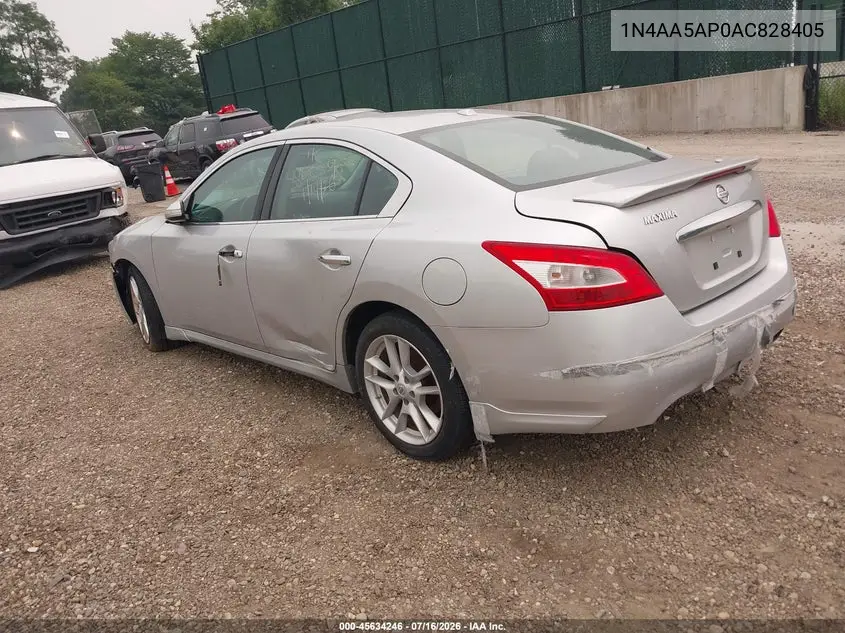 2010 Nissan Maxima 3.5 Sv VIN: 1N4AA5AP0AC828405 Lot: 45634246