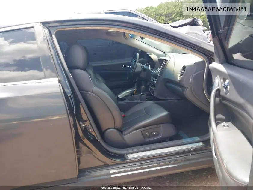 2010 Nissan Maxima 3.5 Sv VIN: 1N4AA5AP6AC863451 Lot: 45648253