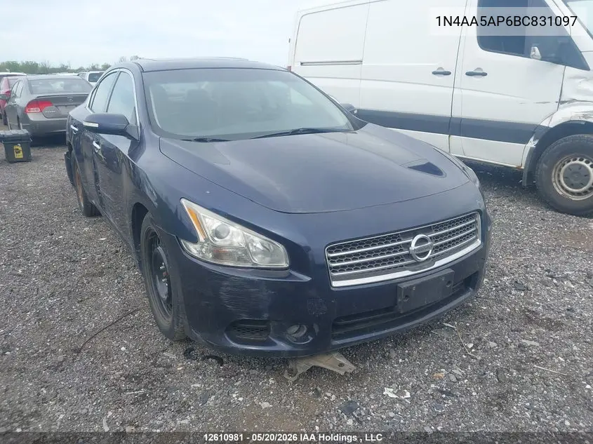2011 Nissan Maxima 3.5 S VIN: 1N4AA5AP6BC831097 Lot: 12610981