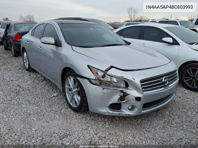 1N4AA5AP4BC803993 2011 Nissan Maxima 3.5 Sv