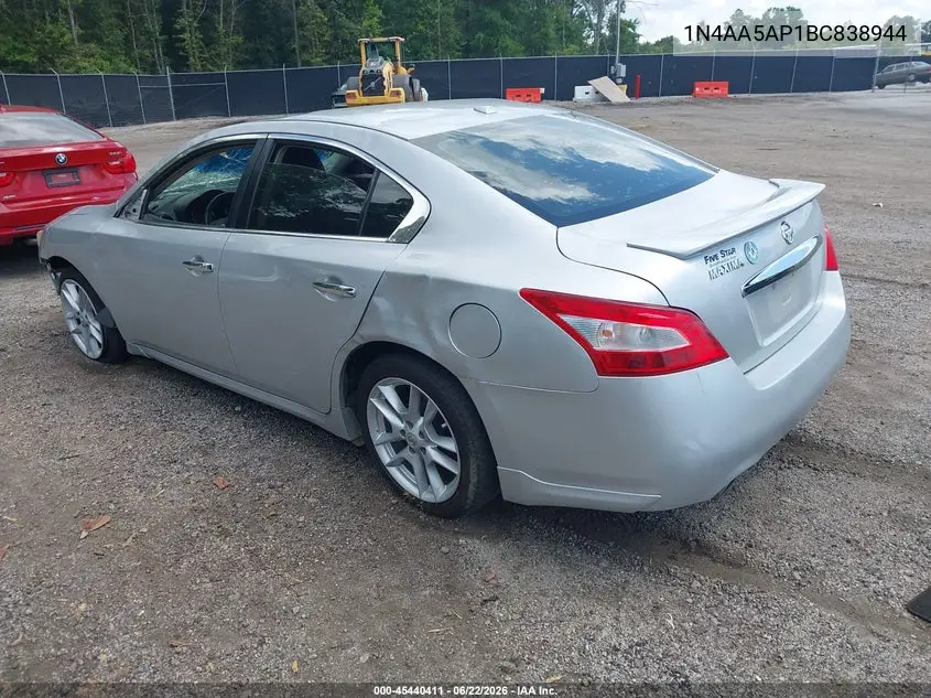 2011 Nissan Maxima 3.5 Sv VIN: 1N4AA5AP1BC838944 Lot: 45440411