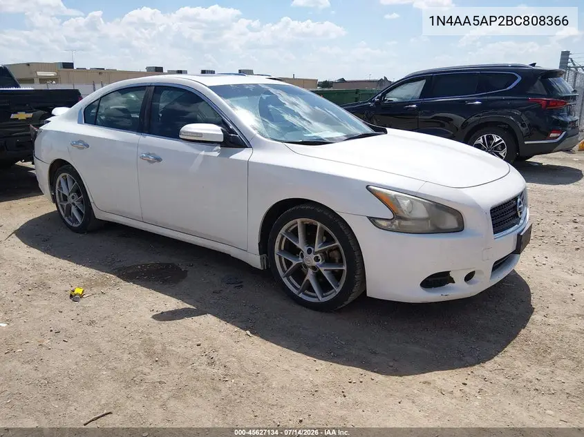 2011 Nissan Maxima 3.5 Sv VIN: 1N4AA5AP2BC808366 Lot: 45627134