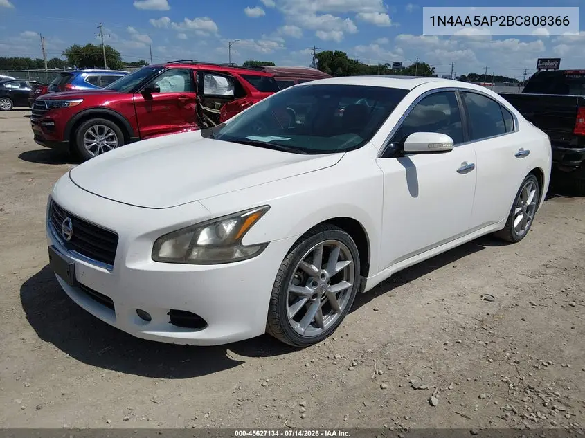 2011 Nissan Maxima 3.5 Sv VIN: 1N4AA5AP2BC808366 Lot: 45627134