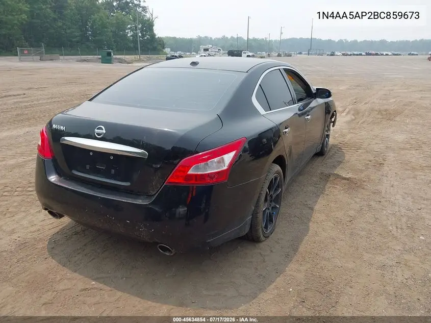 2011 Nissan Maxima 3.5 Sv VIN: 1N4AA5AP2BC859673 Lot: 45634854