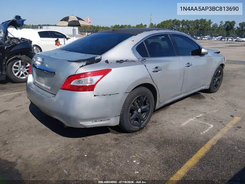 2011 Nissan Maxima 3.5 Sv VIN: 1N4AA5AP3BC813690 Lot: 45634955