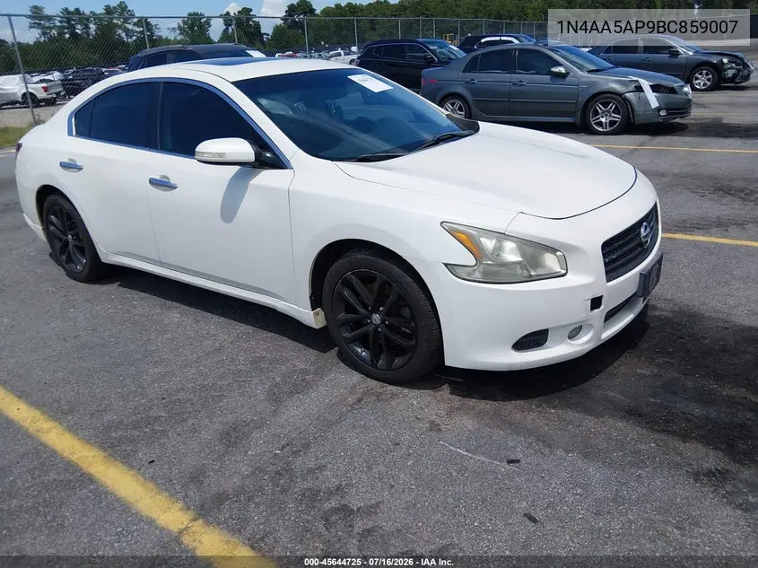 2011 Nissan Maxima 3.5 Sv VIN: 1N4AA5AP9BC859007 Lot: 45644725
