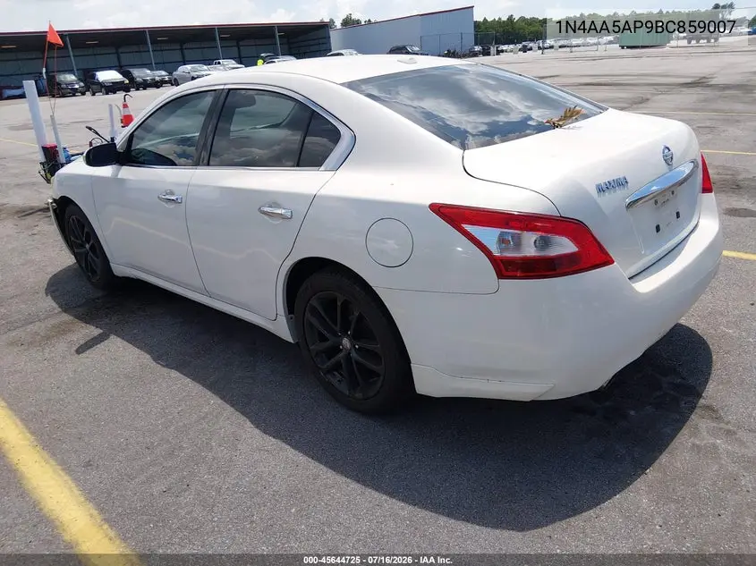 2011 Nissan Maxima 3.5 Sv VIN: 1N4AA5AP9BC859007 Lot: 45644725