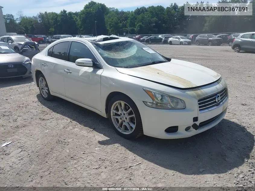 2011 Nissan Maxima 3.5 Sv VIN: 1N4AA5AP8BC867891 Lot: 45662688