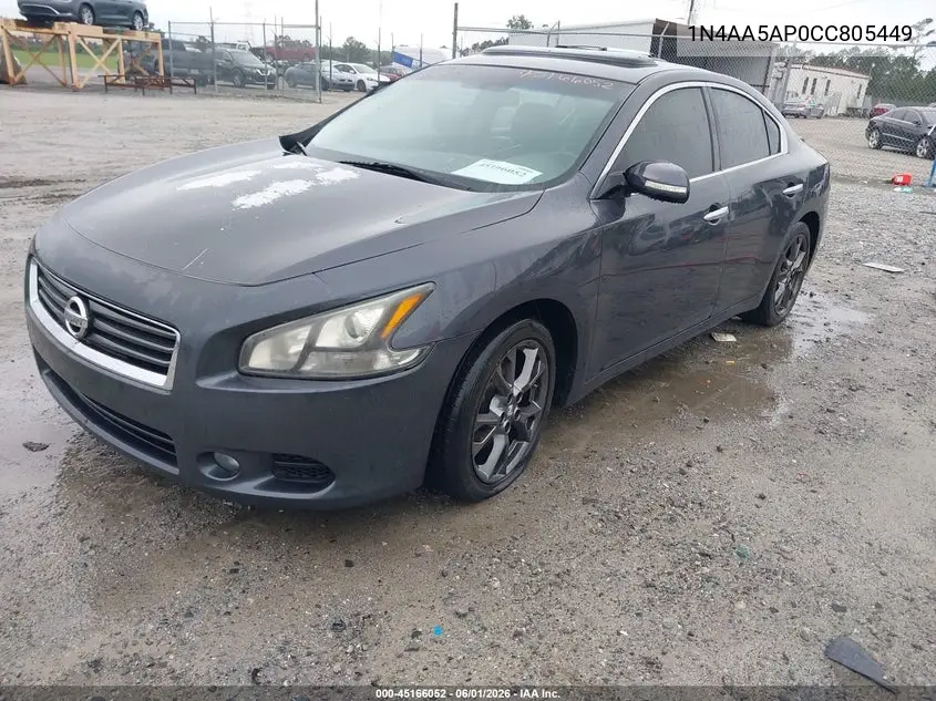 2012 Nissan Maxima 3.5 S VIN: 1N4AA5AP0CC805449 Lot: 45166052