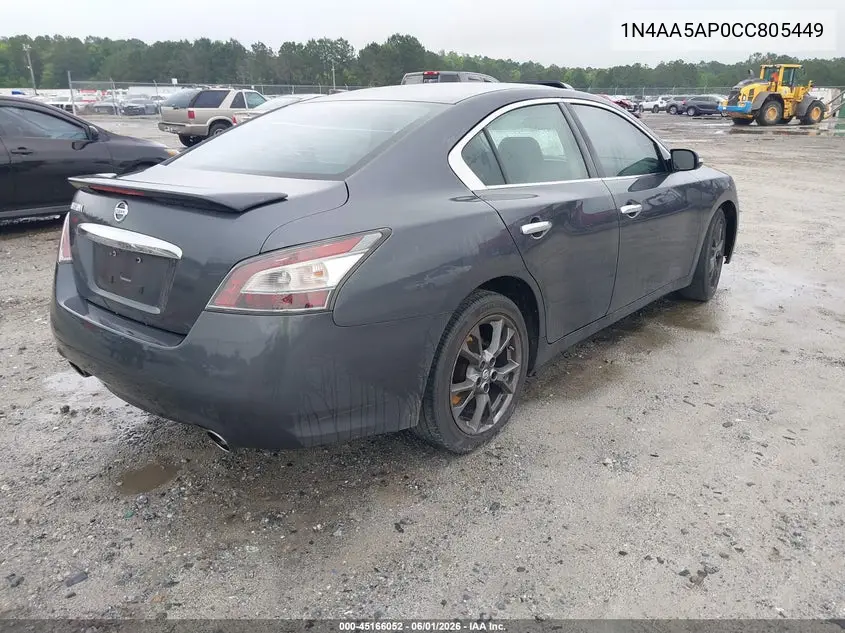 2012 Nissan Maxima 3.5 S VIN: 1N4AA5AP0CC805449 Lot: 45166052