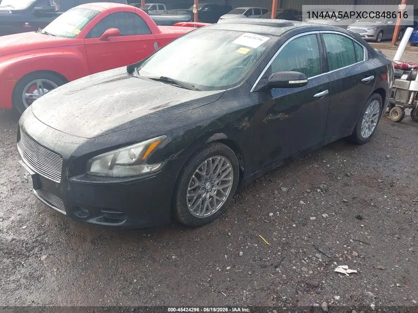 2012 Nissan Maxima 3.5 S VIN: 1N4AA5APXCC848616 Lot: 45424296
