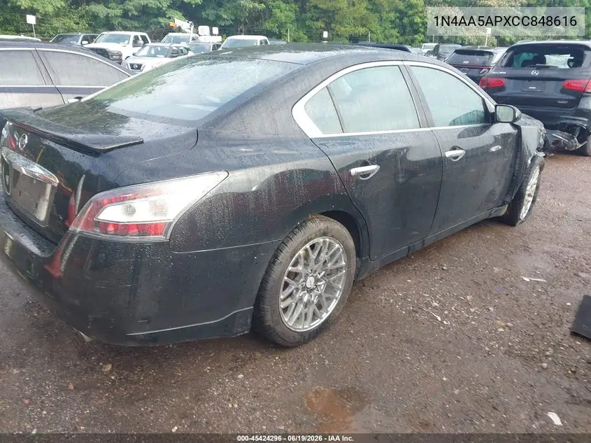 2012 Nissan Maxima 3.5 S VIN: 1N4AA5APXCC848616 Lot: 45424296