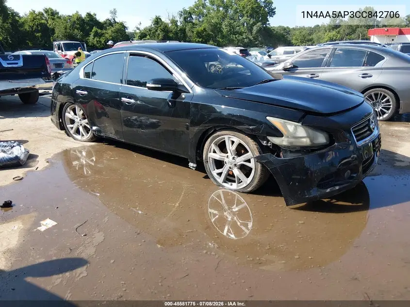 2012 Nissan Maxima 3.5 Sv VIN: 1N4AA5AP3CC842706 Lot: 45581775