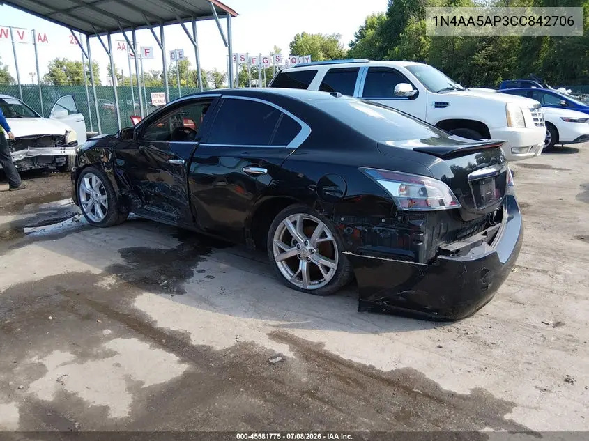 2012 Nissan Maxima 3.5 Sv VIN: 1N4AA5AP3CC842706 Lot: 45581775