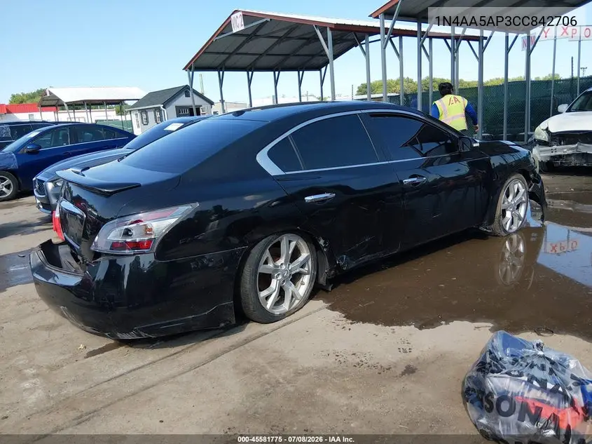 2012 Nissan Maxima 3.5 Sv VIN: 1N4AA5AP3CC842706 Lot: 45581775
