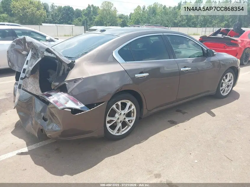 2012 Nissan Maxima 3.5 Sv VIN: 1N4AA5AP7CC868354 Lot: 45612223