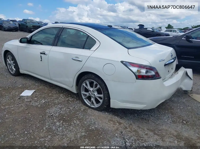 2013 Nissan Maxima 3.5 Sv VIN: 1N4AA5AP7DC806647 Lot: 45623690