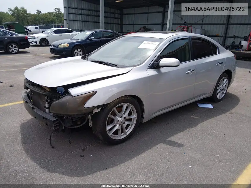2014 Nissan Maxima 3.5 S/3.5 Sv VIN: 1N4AA5AP3EC495722 Lot: 45294968