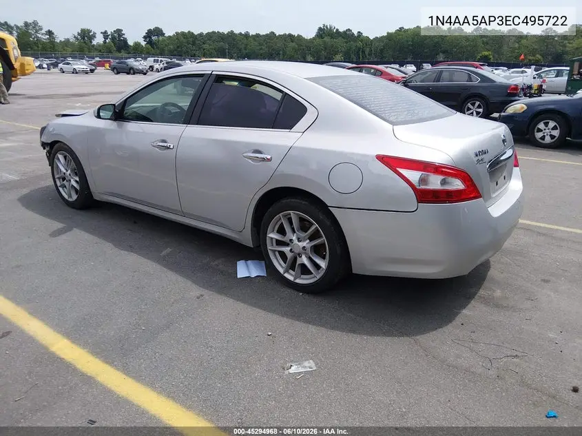 2014 Nissan Maxima 3.5 S/3.5 Sv VIN: 1N4AA5AP3EC495722 Lot: 45294968