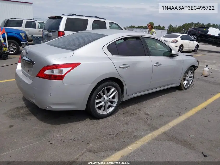 2014 Nissan Maxima 3.5 S/3.5 Sv VIN: 1N4AA5AP3EC495722 Lot: 45294968