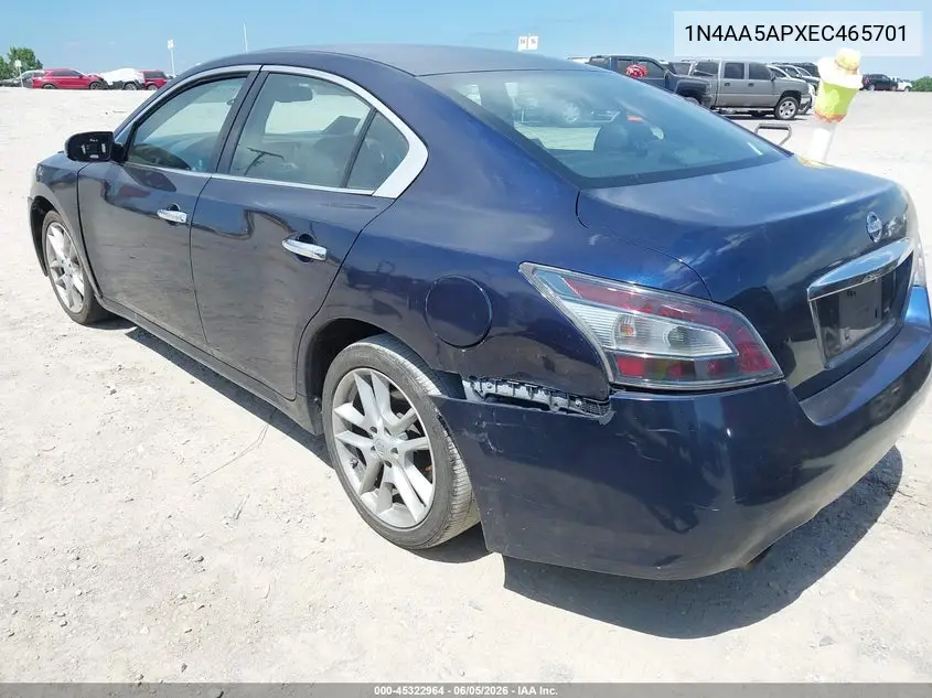 2014 Nissan Maxima VIN: 1N4AA5APXEC465701 Lot: 45322964