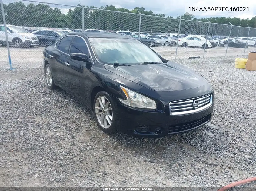 2014 Nissan Maxima 3.5 S/3.5 Sv VIN: 1N4AA5AP7EC460021 Lot: 45331683