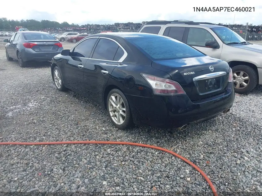 2014 Nissan Maxima 3.5 S/3.5 Sv VIN: 1N4AA5AP7EC460021 Lot: 45331683