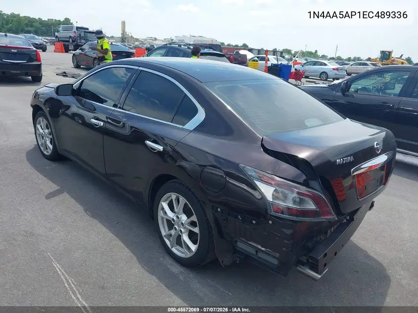 2014 Nissan Maxima 3.5 S/3.5 Sv VIN: 1N4AA5AP1EC489336 Lot: 45572069