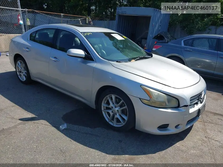 2014 Nissan Maxima 3.5 S/3.5 Sv VIN: 1N4AA5AP4EC460137 Lot: 45651602
