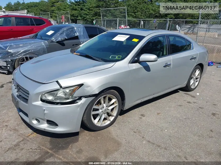 2014 Nissan Maxima 3.5 S/3.5 Sv VIN: 1N4AA5AP4EC460137 Lot: 45651602
