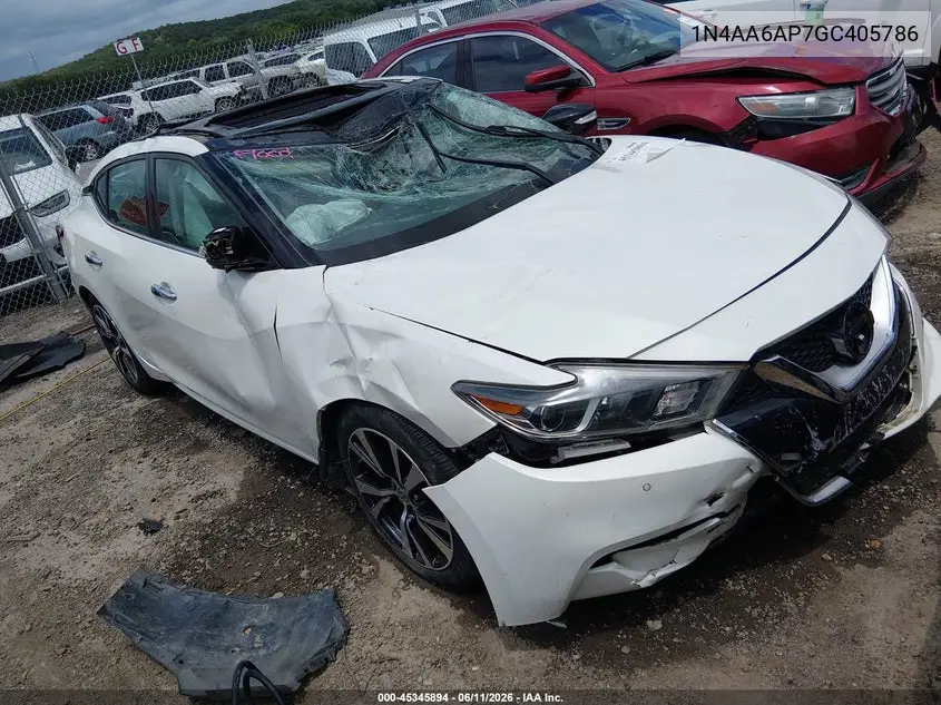 2016 Nissan Maxima 3.5 Platinum VIN: 1N4AA6AP7GC405786 Lot: 45345894
