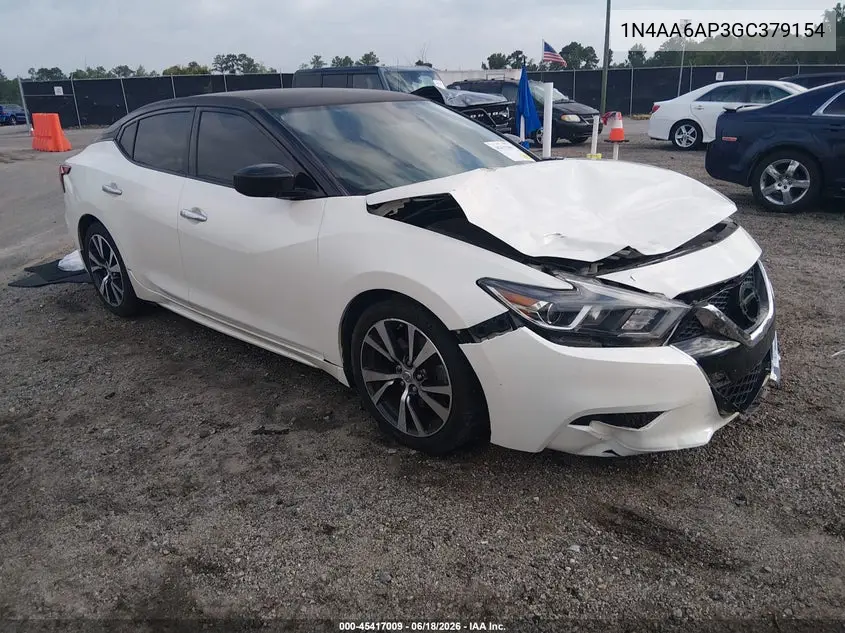 2016 Nissan Maxima 3.5 S VIN: 1N4AA6AP3GC379154 Lot: 45417009