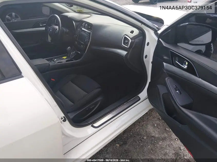 2016 Nissan Maxima 3.5 S VIN: 1N4AA6AP3GC379154 Lot: 45417009