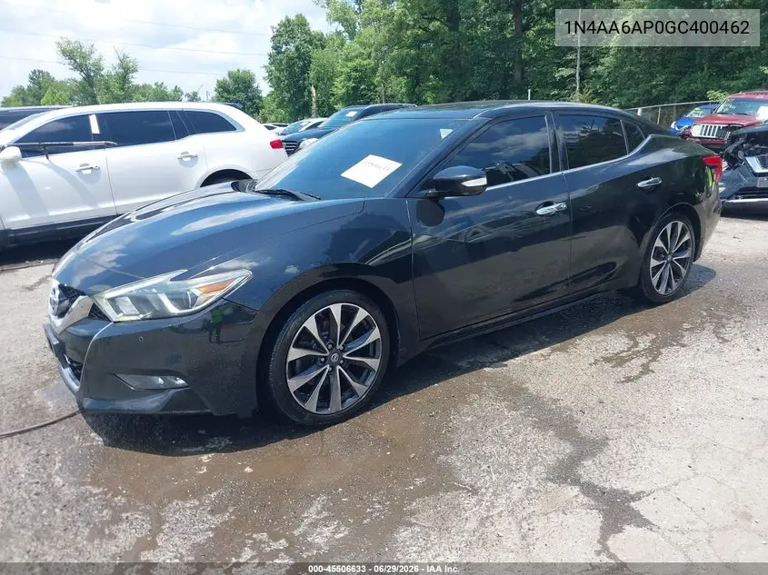 2016 Nissan Maxima 3.5 Sr VIN: 1N4AA6AP0GC400462 Lot: 45506633