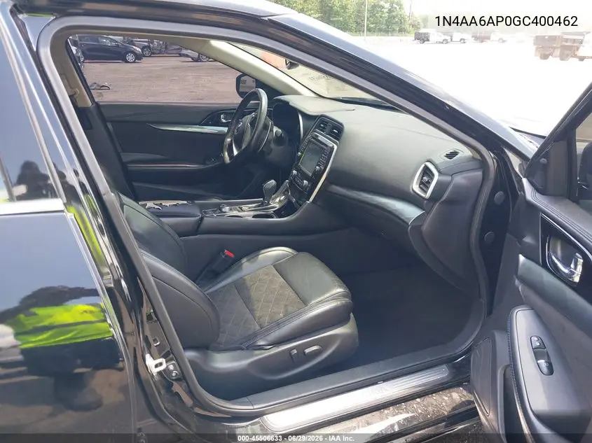 2016 Nissan Maxima 3.5 Sr VIN: 1N4AA6AP0GC400462 Lot: 45506633