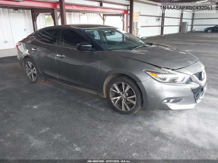 2016 Nissan Maxima 3.5 Platinum/3.5 S/3.5 Sl/3.5 Sr/3.5 Sv VIN: 1N4AA6APXGC432061 Lot: 45541508