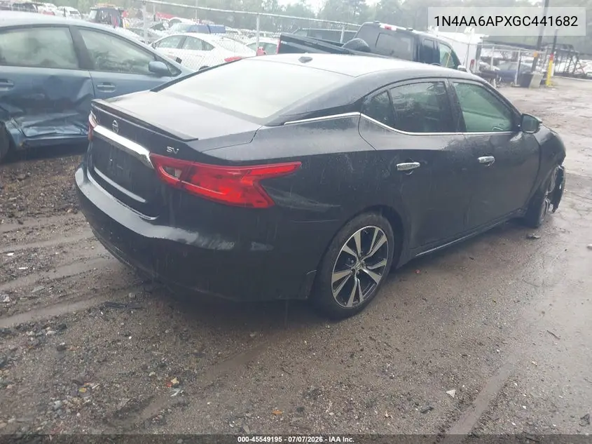 2016 Nissan Maxima 3.5 Sv VIN: 1N4AA6APXGC441682 Lot: 45549195