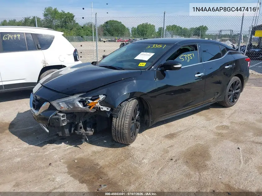 2016 Nissan Maxima 3.5 Sr VIN: 1N4AA6AP8GC447416 Lot: 45553351