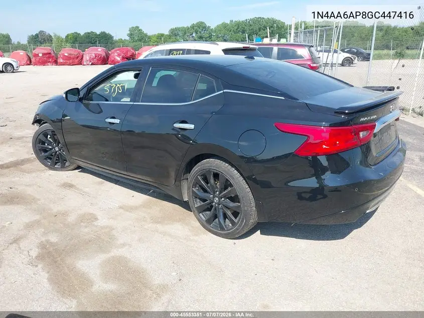 2016 Nissan Maxima 3.5 Sr VIN: 1N4AA6AP8GC447416 Lot: 45553351