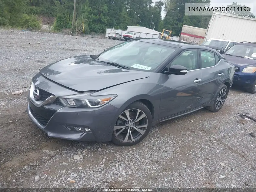 2016 Nissan Maxima 3.5 Sl VIN: 1N4AA6AP3GC414193 Lot: 45626343