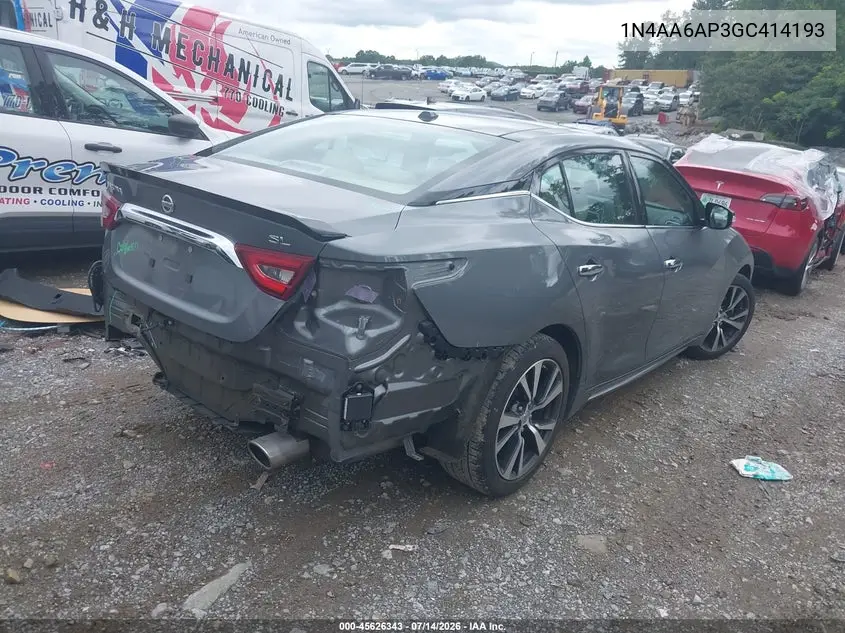 2016 Nissan Maxima 3.5 Sl VIN: 1N4AA6AP3GC414193 Lot: 45626343