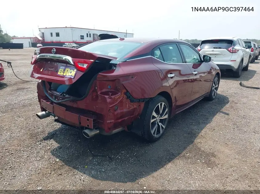 2016 Nissan Maxima 3.5 S VIN: 1N4AA6AP9GC397464 Lot: 45634257