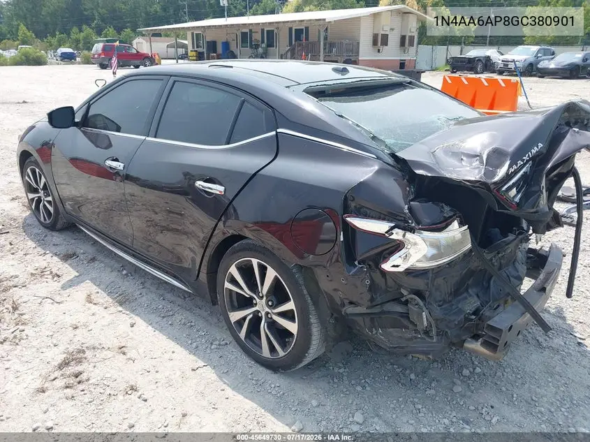 2016 Nissan Maxima 3.5 Platinum VIN: 1N4AA6AP8GC380901 Lot: 45649730