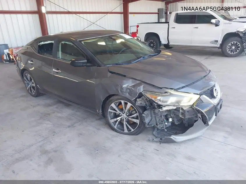 2016 Nissan Maxima 3.5 Platinum/3.5 S/3.5 Sl/3.5 Sr/3.5 Sv VIN: 1N4AA6AP5GC438110 Lot: 45652803