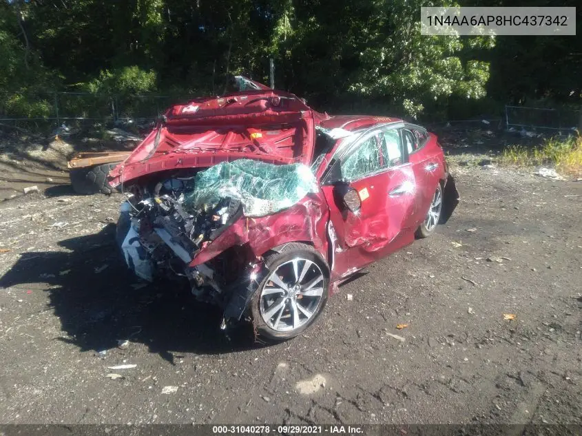 1N4AA6AP8HC437342 2017 Nissan Maxima 3.5 Sv