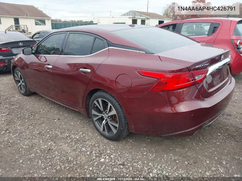 1N4AA6AP4HC426791 2017 Nissan Maxima 3.5 Sv