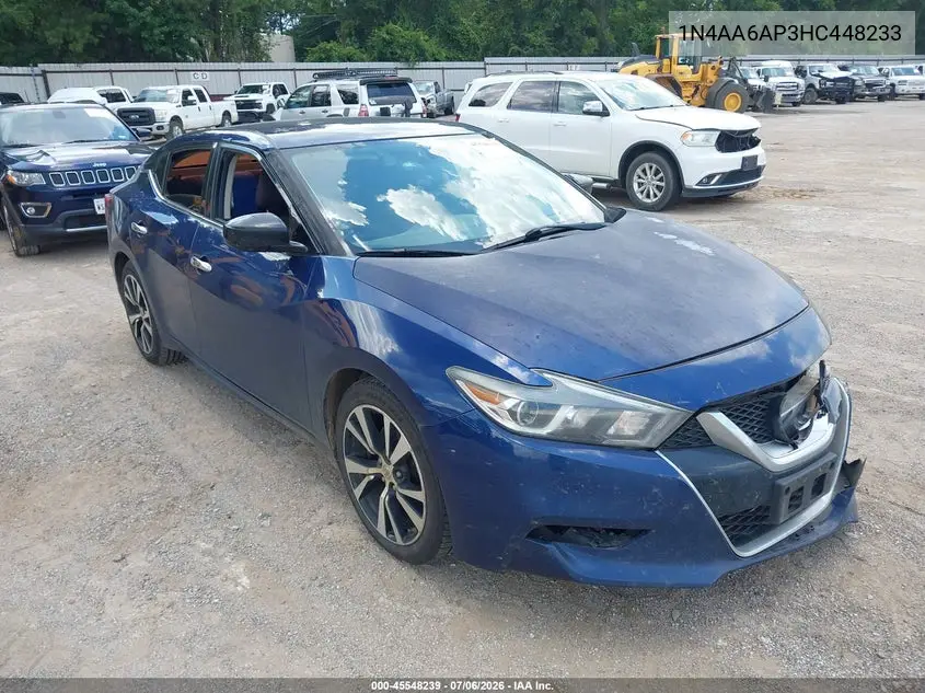 2017 Nissan Maxima 3.5 S VIN: 1N4AA6AP3HC448233 Lot: 45548239